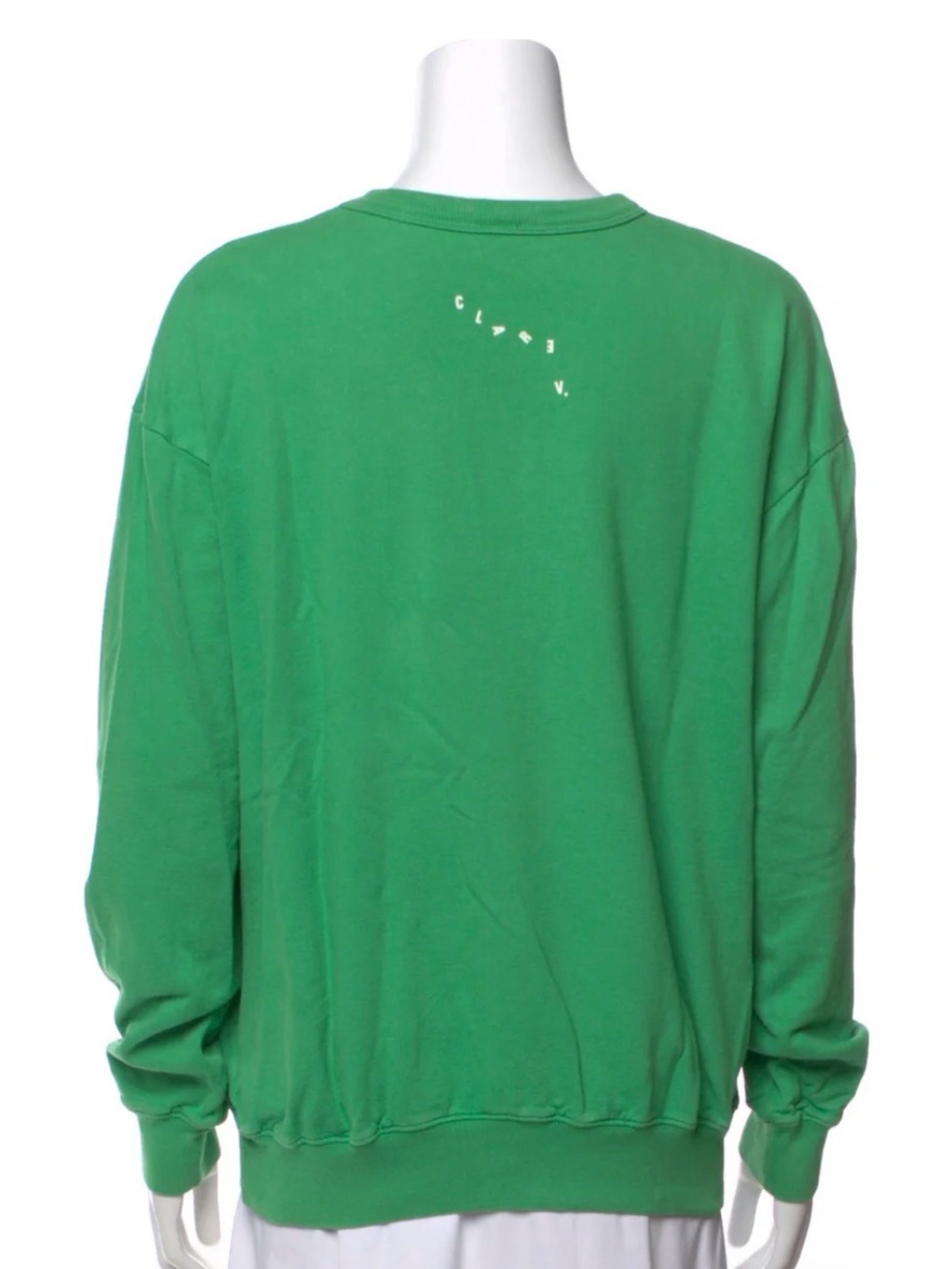Clare V 'TOUT VA BIEN' Graphic Crewneck Sweater - size L - Picture 2 of 7